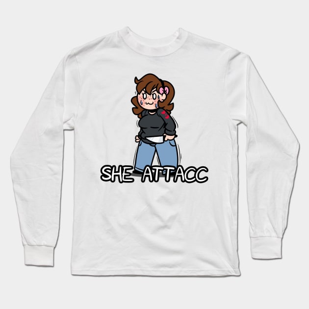 SHE ATTACC Long Sleeve T-Shirt by BefishProductions